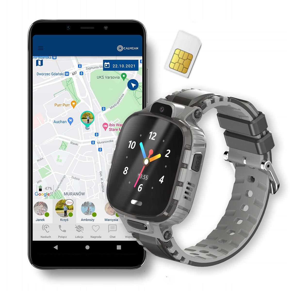 SMARTWATCH FOR CHILDREN CALMEAN ACTIVE GPS IP67 SIM