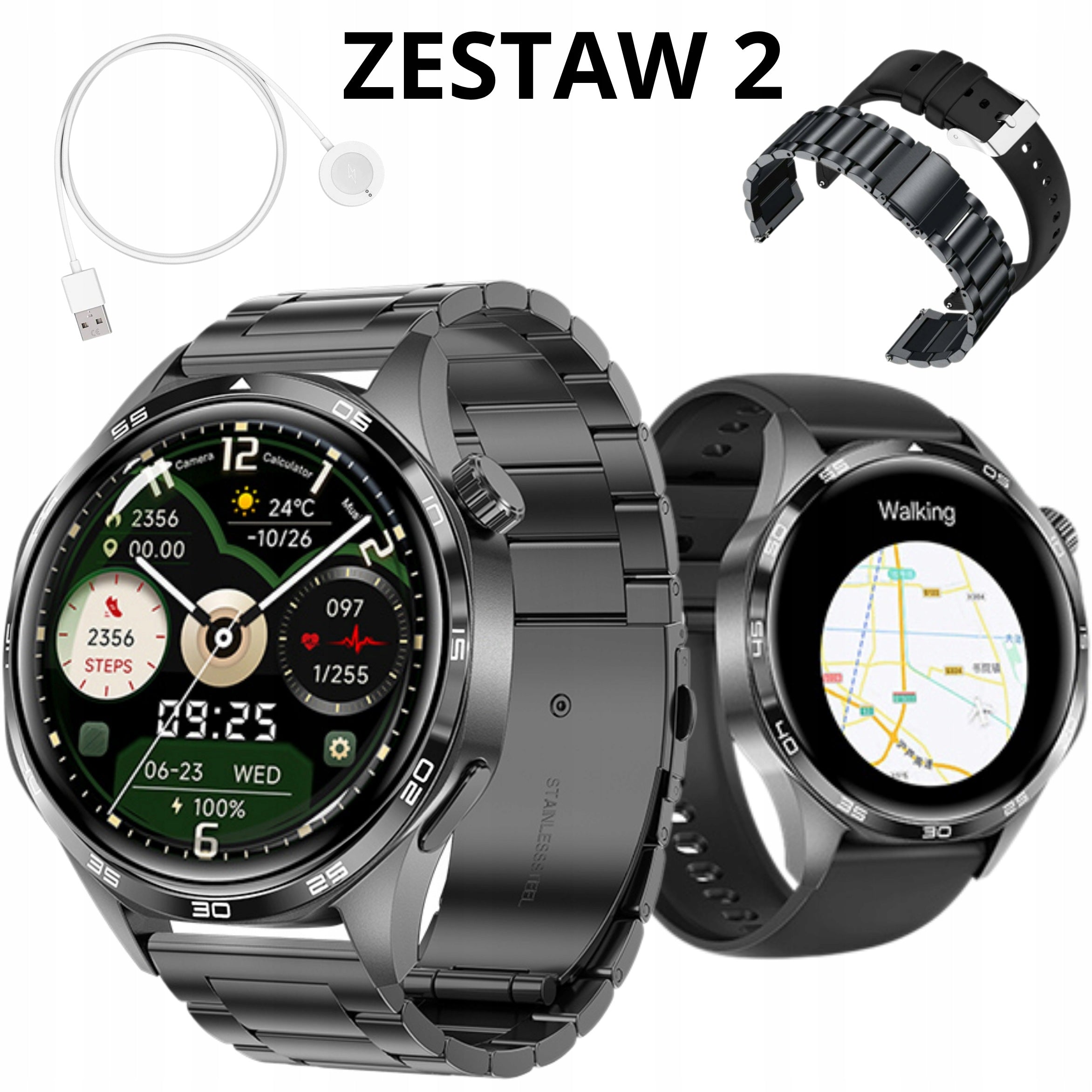 SMARTWATCH MEN'S SPORT IP68 BROWN STRAP BRACELET ELEGANT GPS MENU PL Manufacturer code ZEGAREK MĘSKI POWIADOMIENIA GPS WATCH5PRO