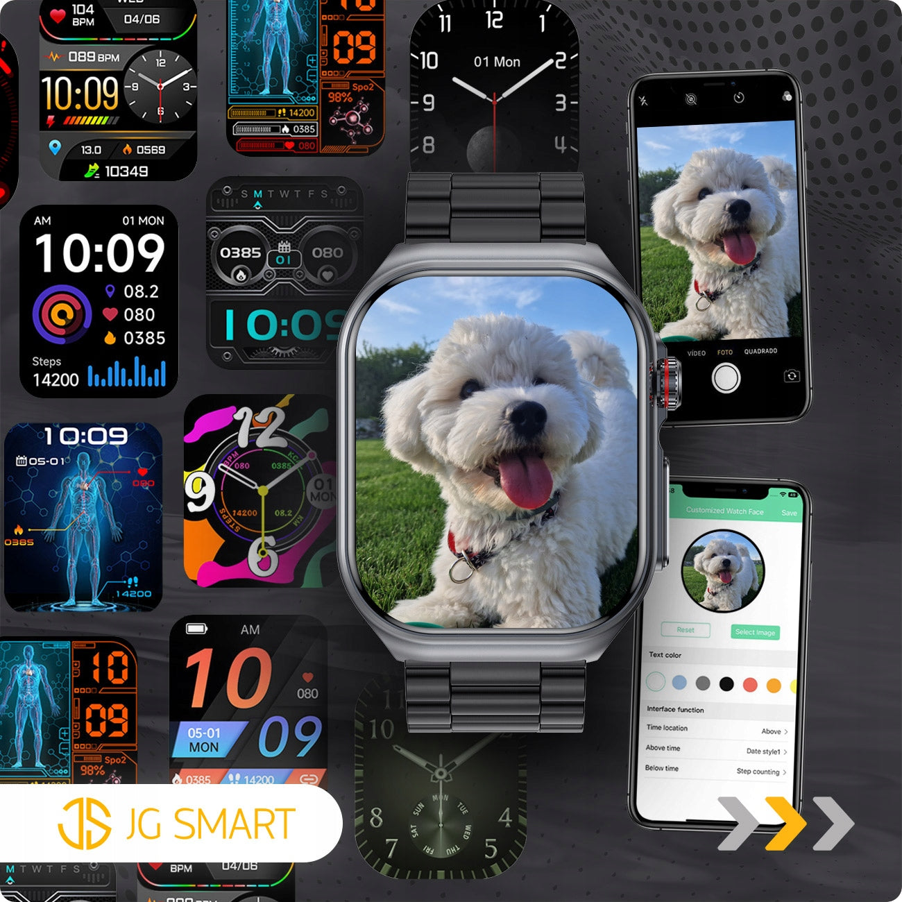 SMARTWATCH MEN'S WATCH EKG PRESSURE MEASUREMENT AMOLED CALL NOTIFICATIONS Manufacturer code Zegarek damski męski smart watch menu pl