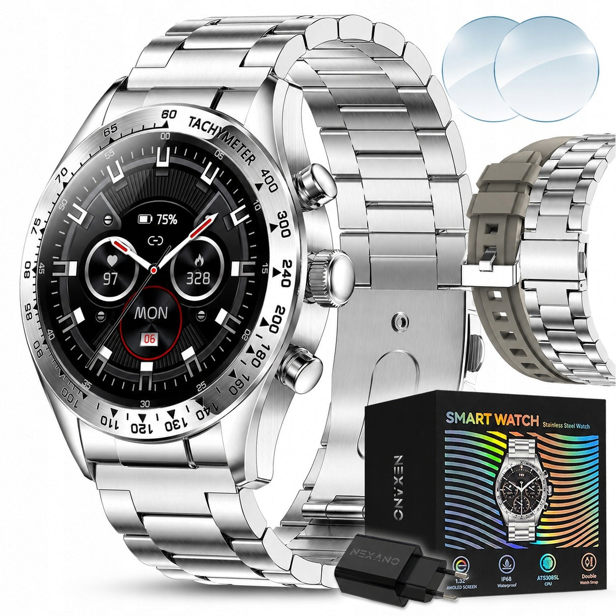SMARTWATCH MEN'S WATCH TALK SMART WATCH AMOLED SPORT ELEGANT GIFT