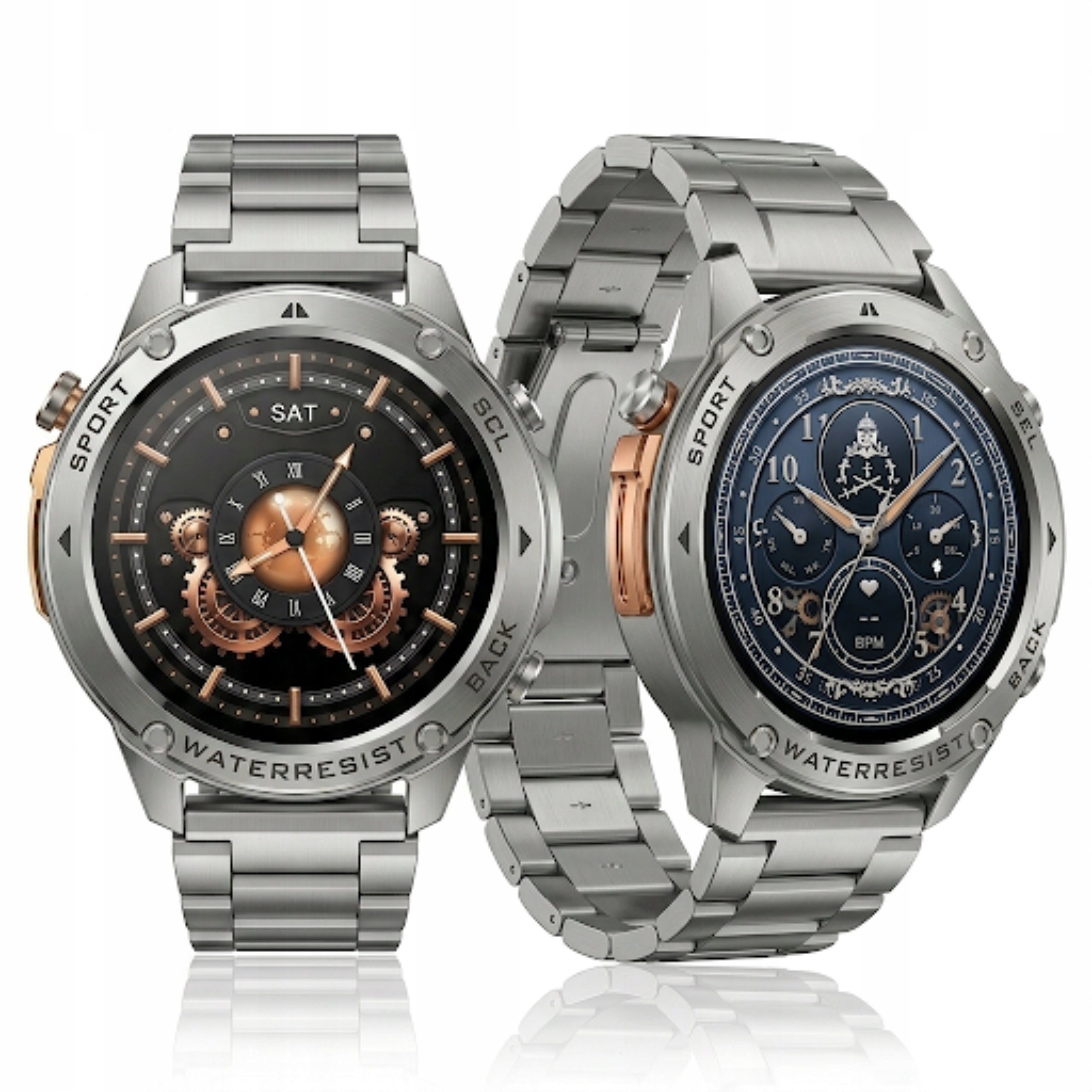 SMARTWATCH MEN'S WATERPROOF 5ATM AMOLED GPS talk MENU POLISH WATCH