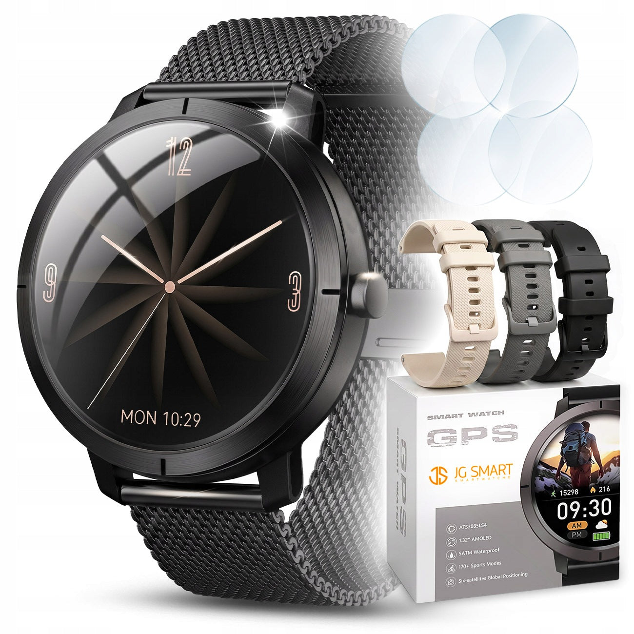 SMARTWATCH WATCH WITH GPS MENU PL TALK SPORT PULSE IP68 SMART WATCH AMOLED