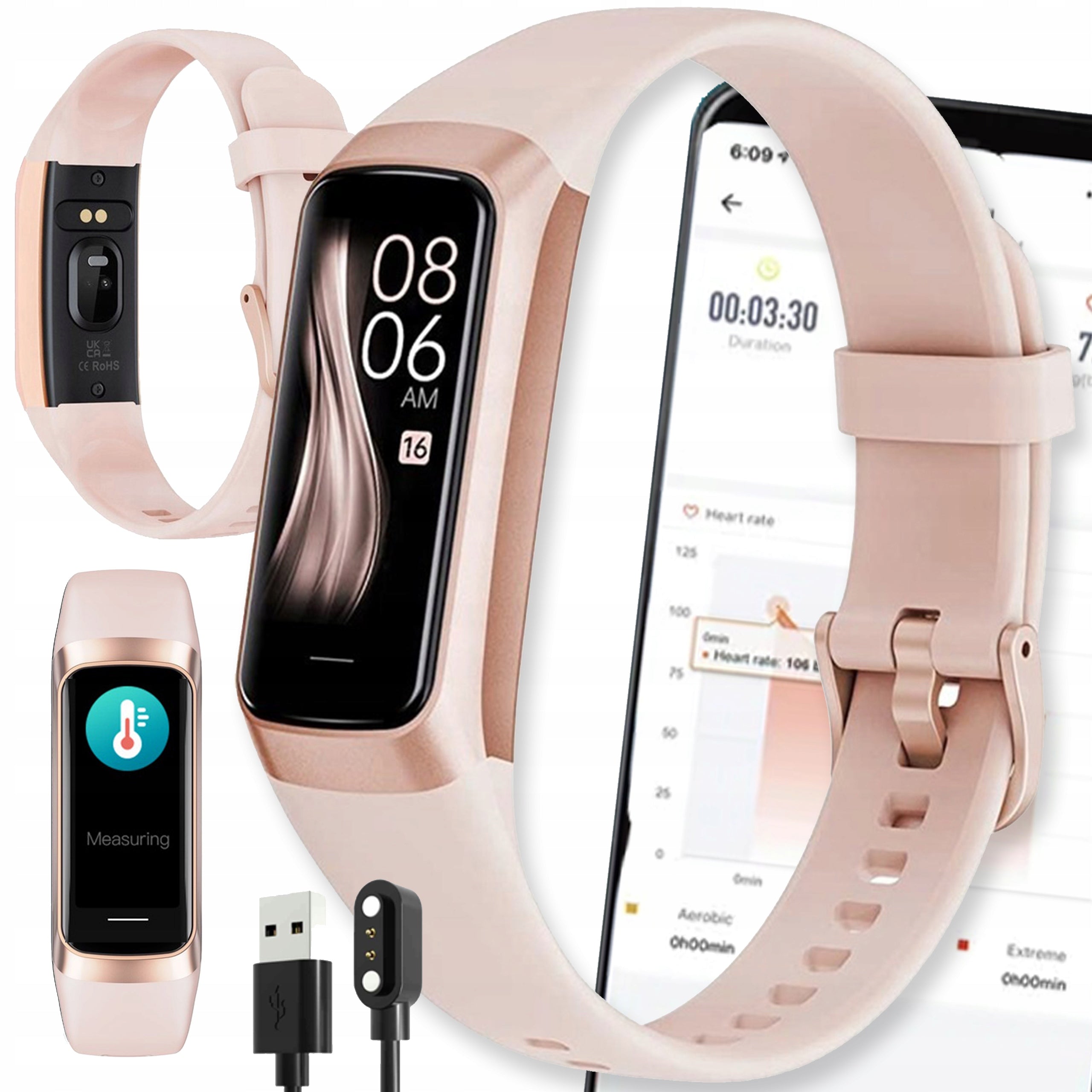 SMARTWATCH WATCH WOMEN'S WATCH MENU PL AMOLED SPORT WATERPROOF SMARTBAND Manufacturer code SMART ZEGAREK OPASKA TRACKER INTELIGENTNY