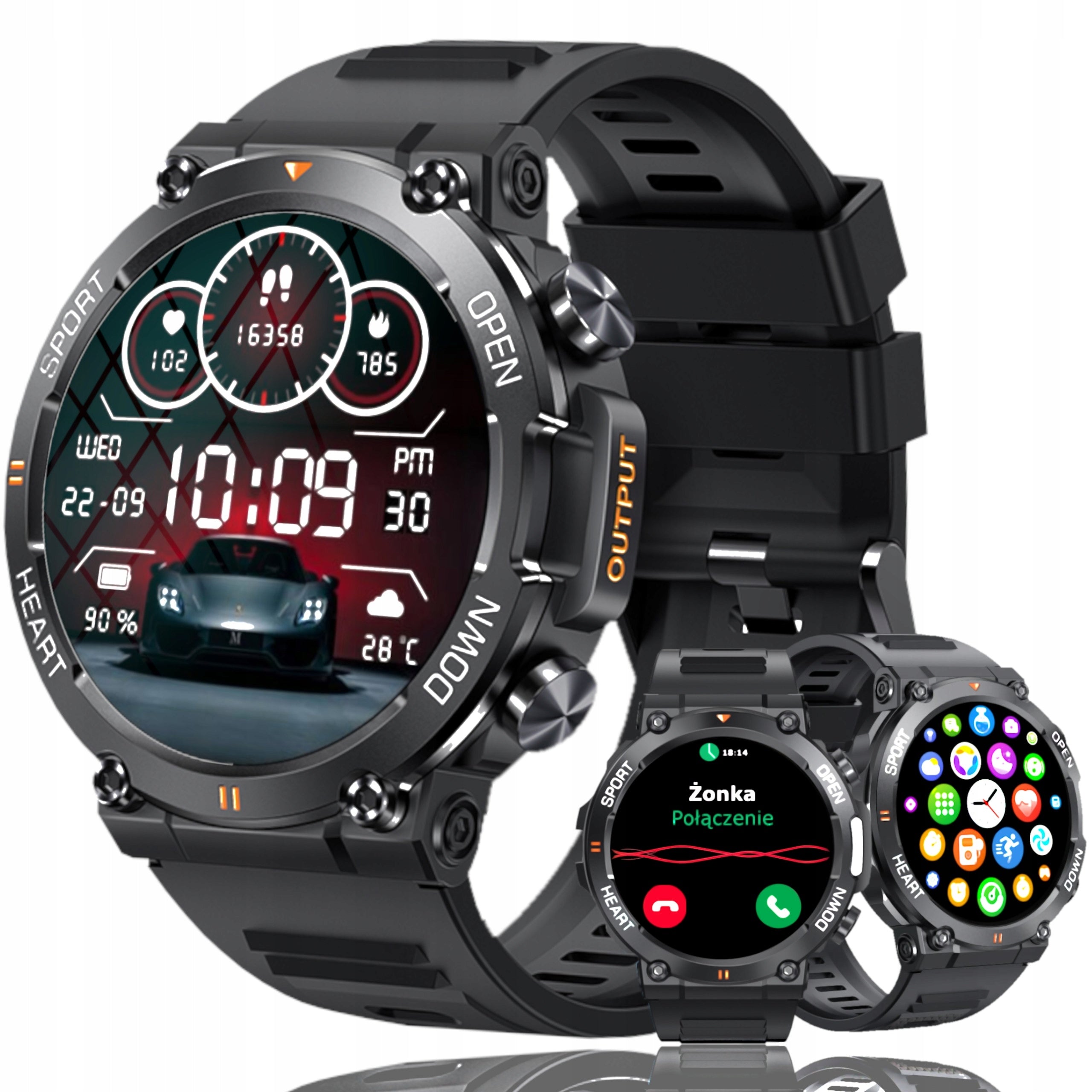 SMARTWATCH WENOM K56 PRO 360x360 CALLS MENU PL WATERPROOF SPORTS watch