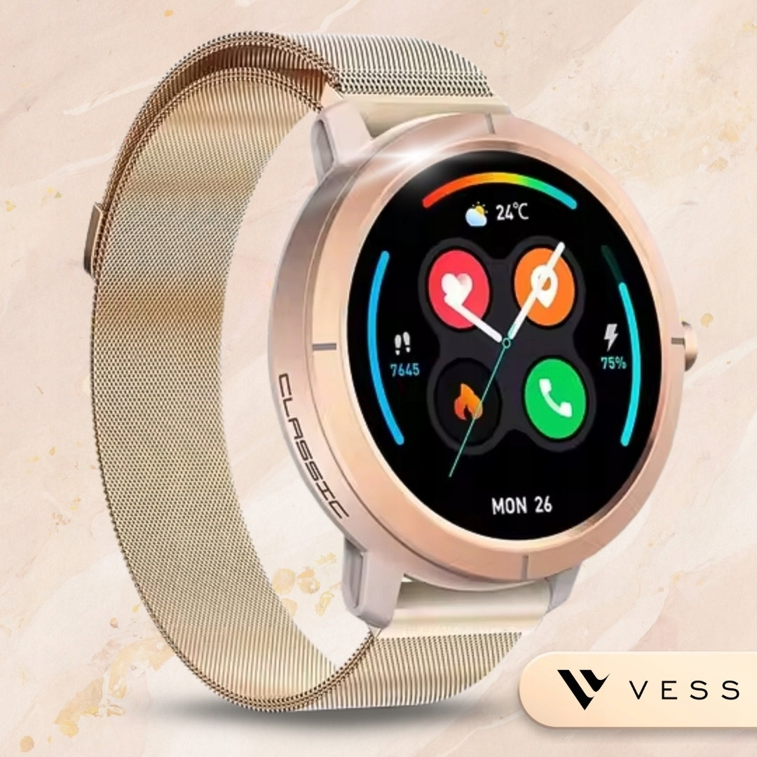 SMARTWATCH WOMEN'S CONNECTIONS GPS MENU PL AMOLED GOLD SPORTS PULSE 2 STRIPES Manufacturer code VESS DM76