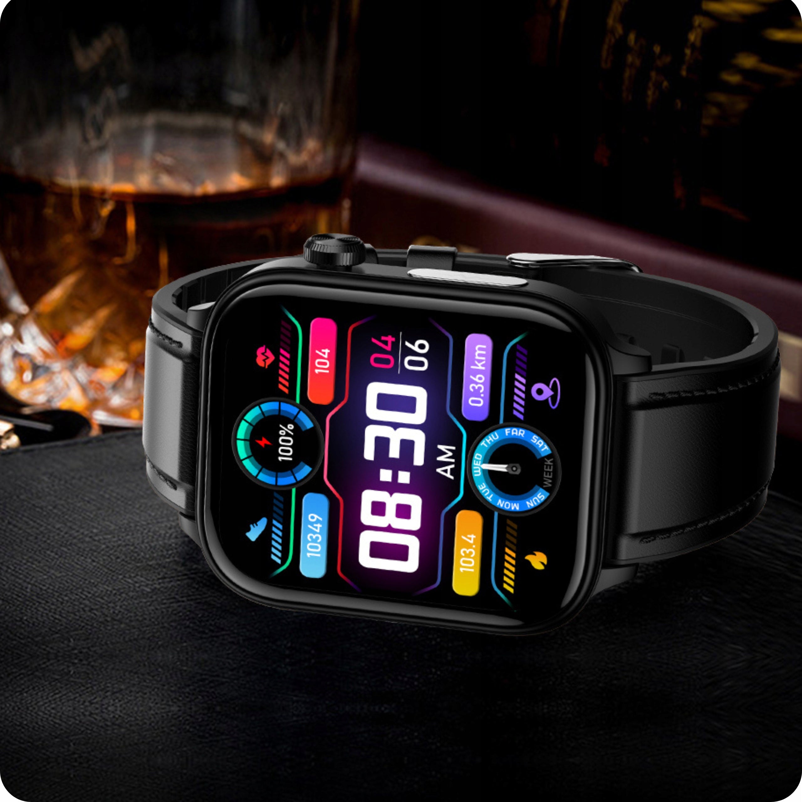 SMARTWATCH WOMEN'S WATCH CARDIOWATCH EKG SMS PRESSURE HRV TALK MENU PL Brand Angelo Watches