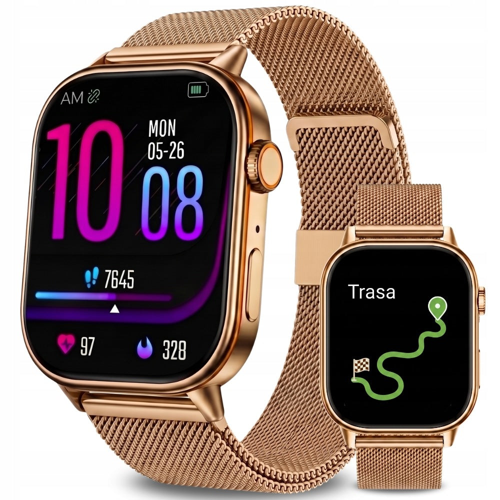 SMARTWATCH WOMEN'S WATCH GPS CALL NOTIFICATIONS WATERPROOF MENU PL