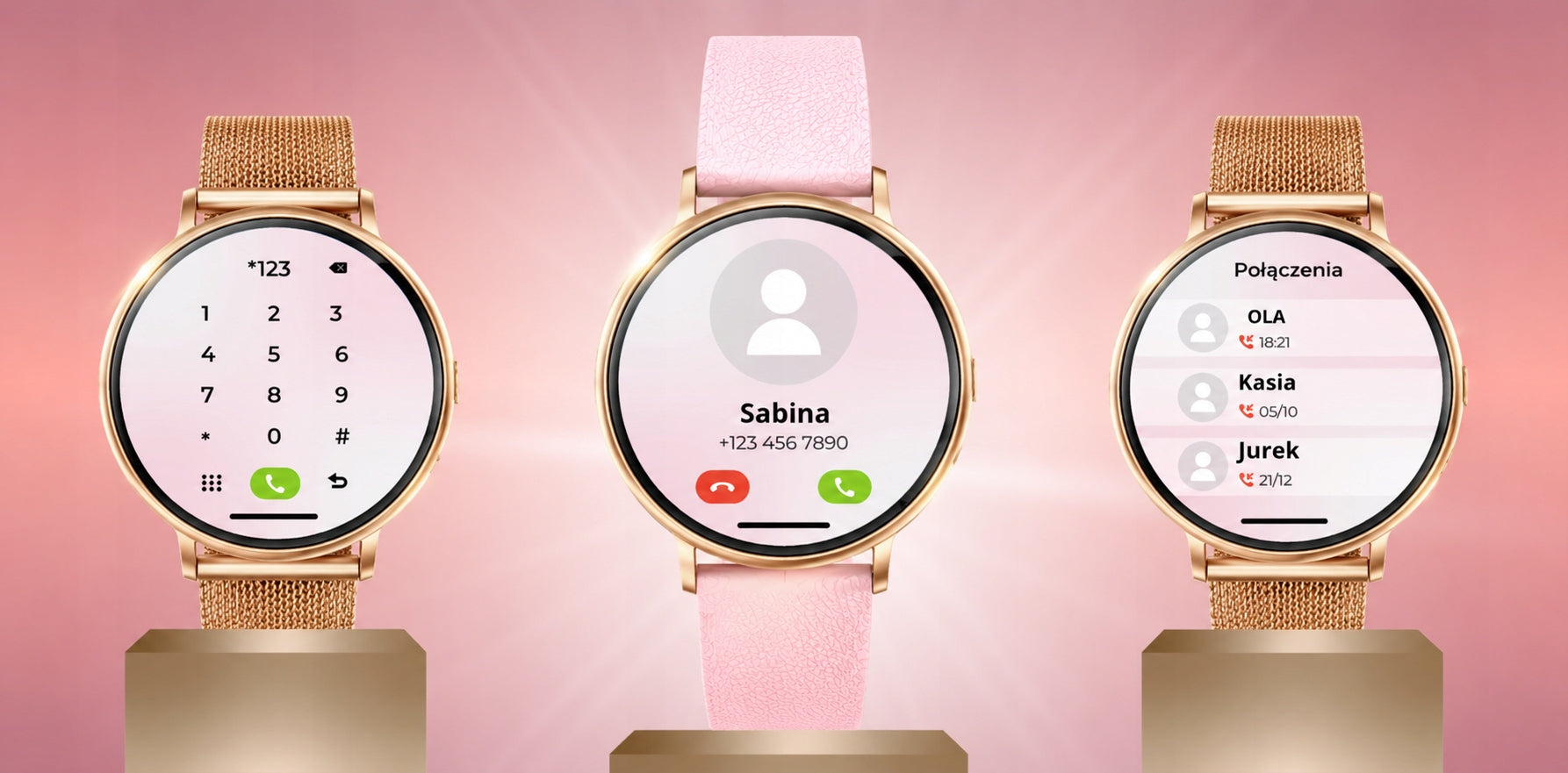 SMARTWATCH WOMEN'S WATCH MENU PL TALK SMS NOTIFICATIONS SPORT AMOLED HD Packaging status original