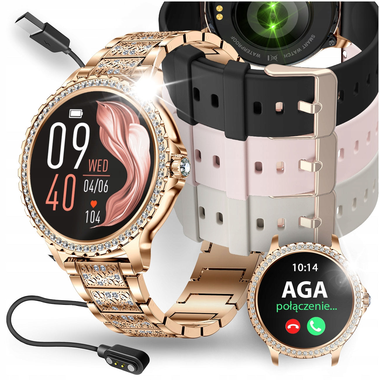 SMARTWATCH WOMEN'S WATCH POLISH MENU SMART WATCH FOR WOMEN PL