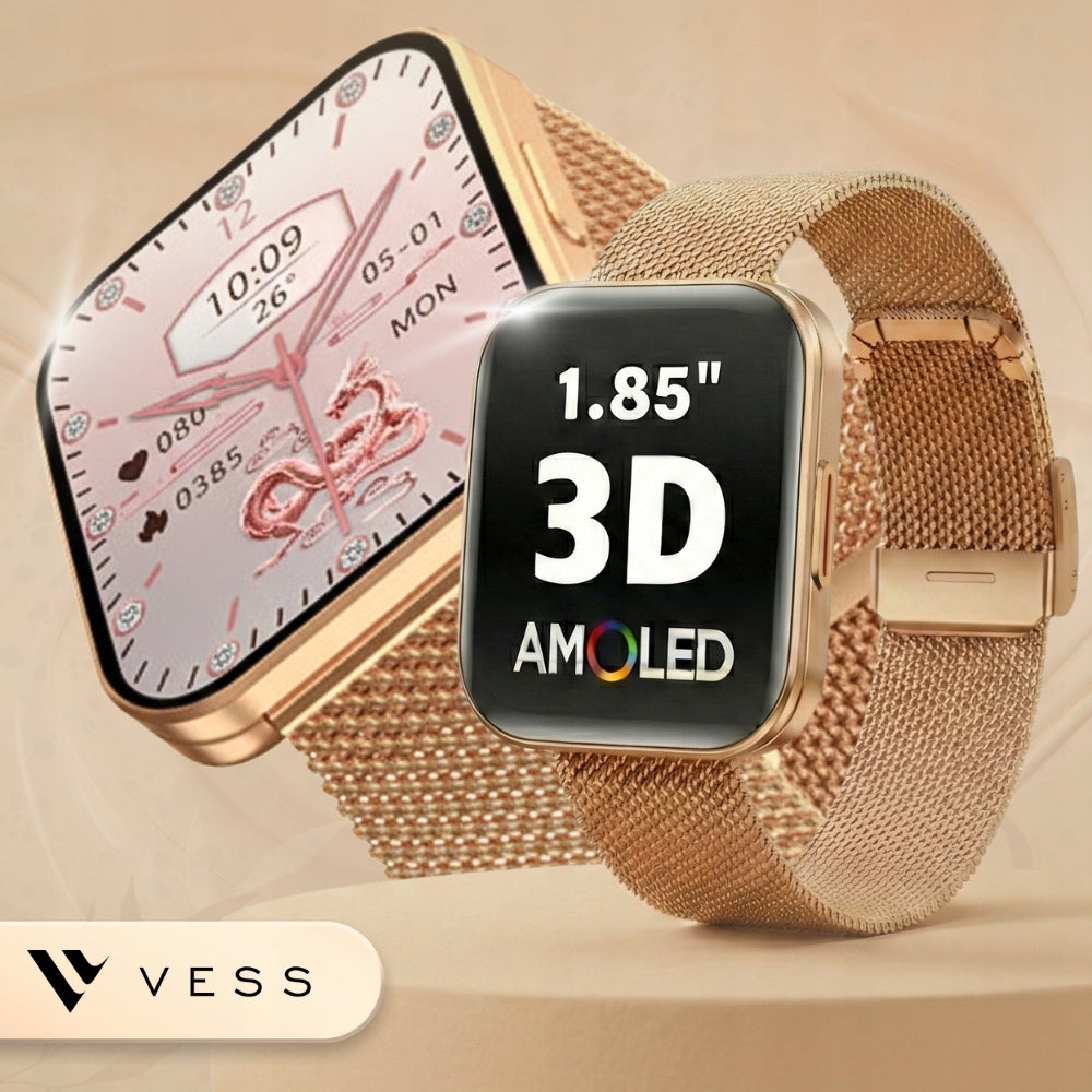 SMARTWATCH WOMEN'S WATCH ROUNDED SCREEN 3D MENU PL AMOLED + 4 STRIPES Manufacturer code Smartwatch  VESS TKY47 Złoty