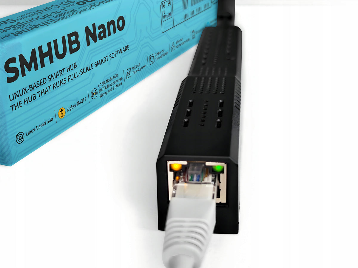 SMHUB Nano MG24 HUB ZigBee Gateway Controller MQTT ZHA Matter Home Assistant Packaging status original