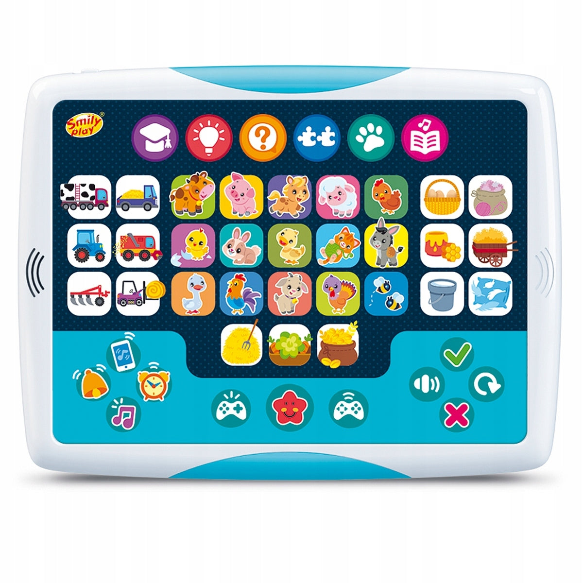 SMILY PLAY Educational Smart Tablet SPEAKS in Polish animal knowledge Color blue