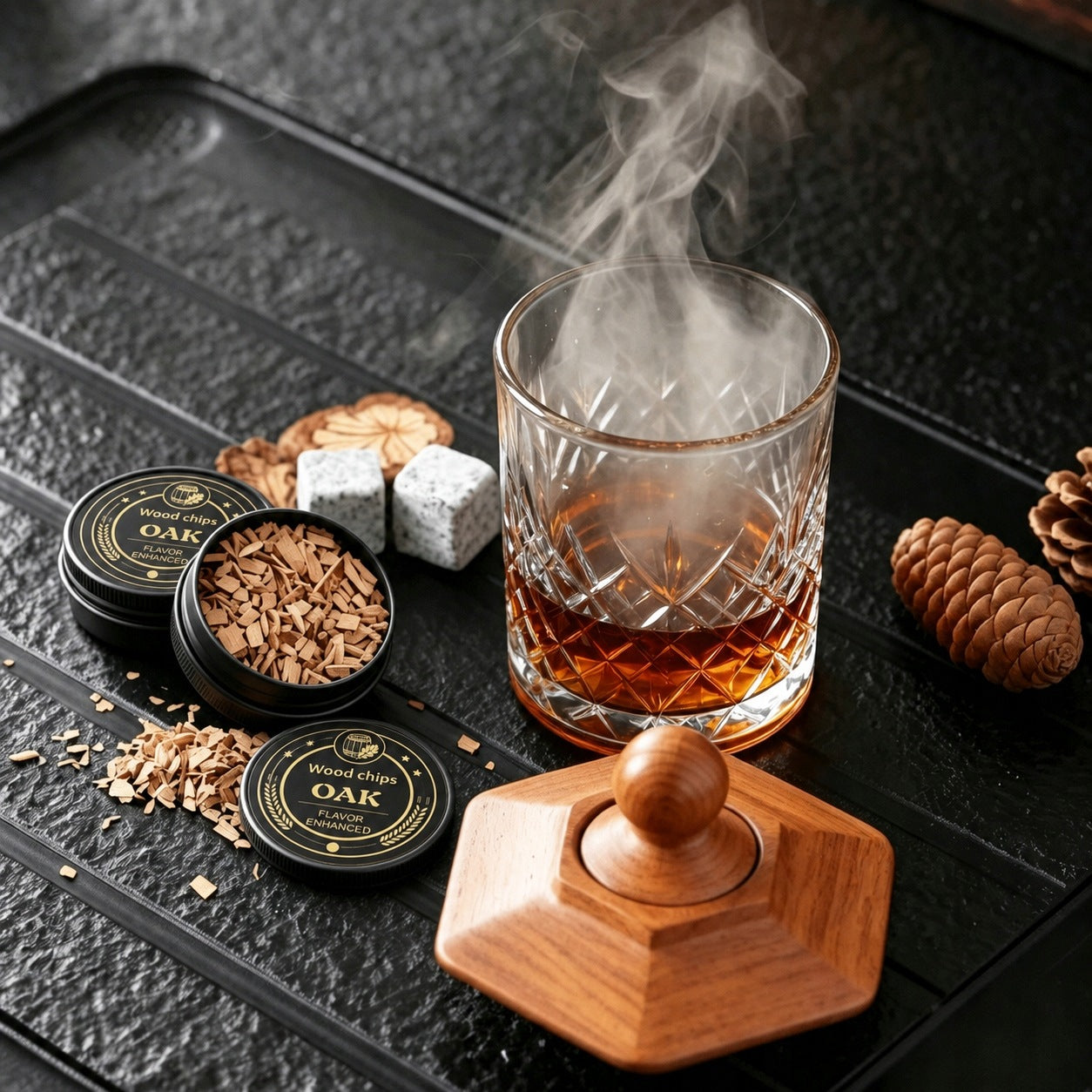 SMOKING SET WHISKEY SMOKER BIRTHDAY GIFT FOR MAN+BURNER Packaging status original