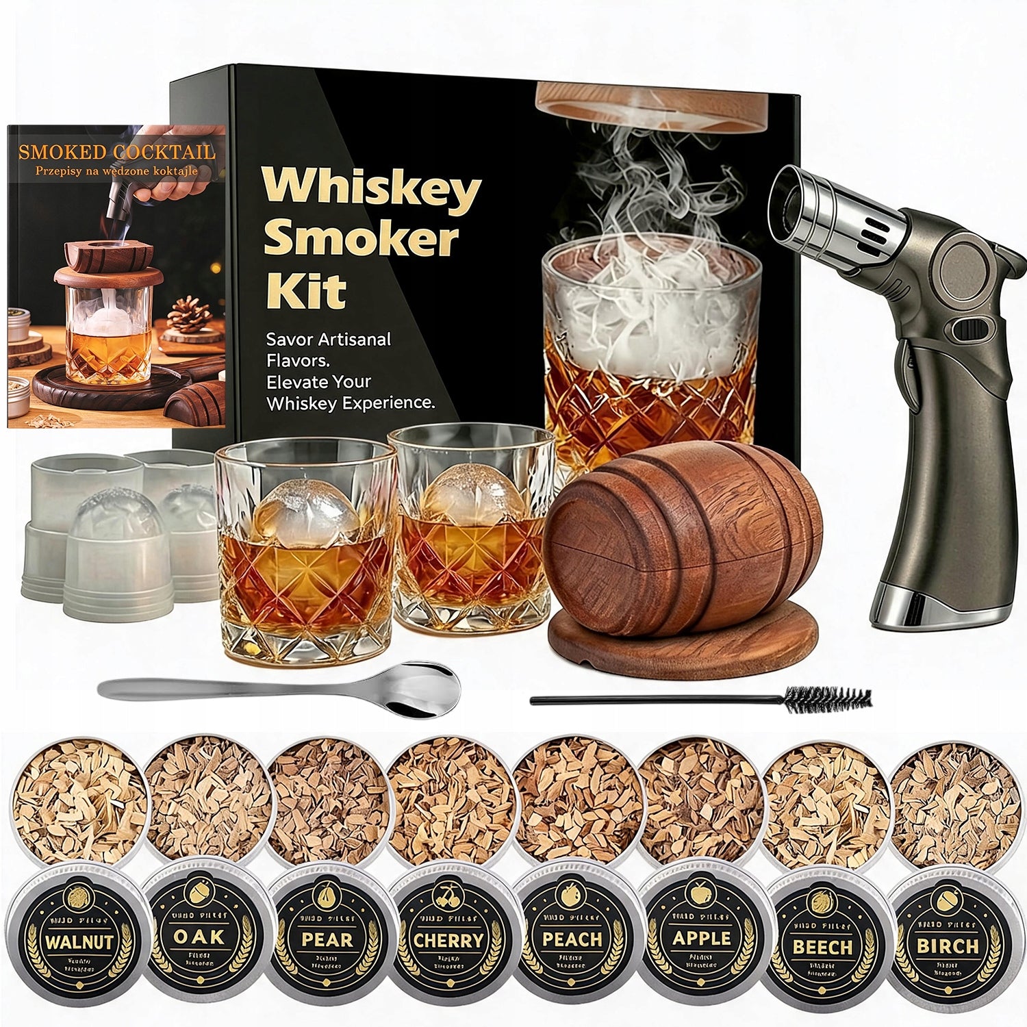 SMOKING SET WHISKEY SMOKER BIRTHDAY GIFT FOR MAN + BURNER