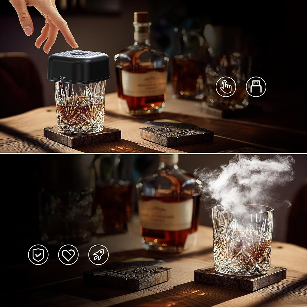 SMOKING SET WHISKEY SMOKER GADGET GIFT FOR HUSBAND MAN BOYFRIEND Manufacturer code 6974065310883
