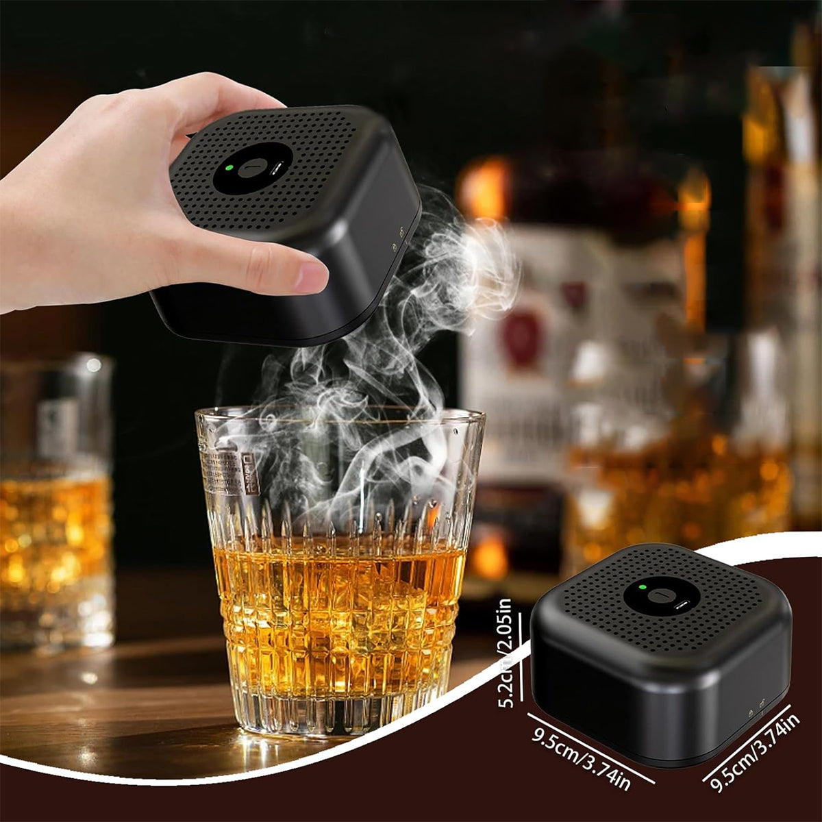 SMOKING SET WHISKEY SMOKER GADGET GIFT FOR HUSBAND MAN BOYFRIEND Manufacturer no brand
