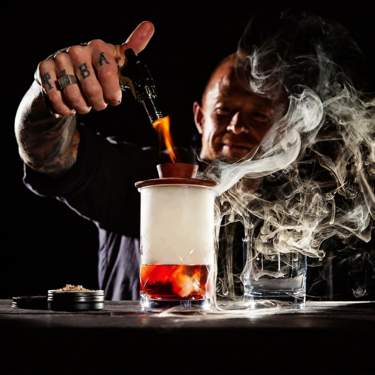 SMOKING SET WHISKY SMOKER burner 8 aromas cubes for PREMIUM drinks Manufacturer no brand