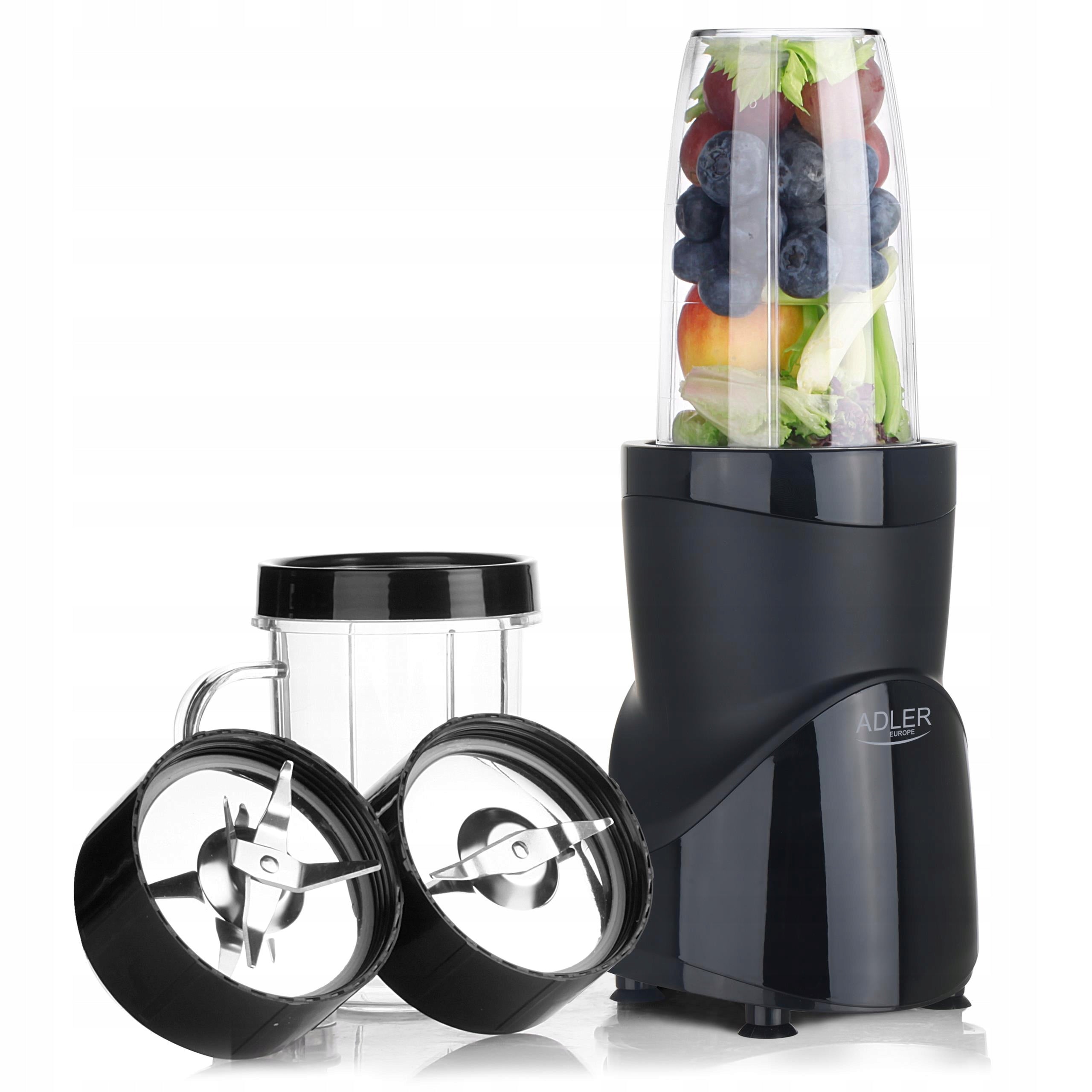 SMOOTHIE CUP BLENDER for cocktails 1200W + 4 bottles cups water bottles Packaging status original