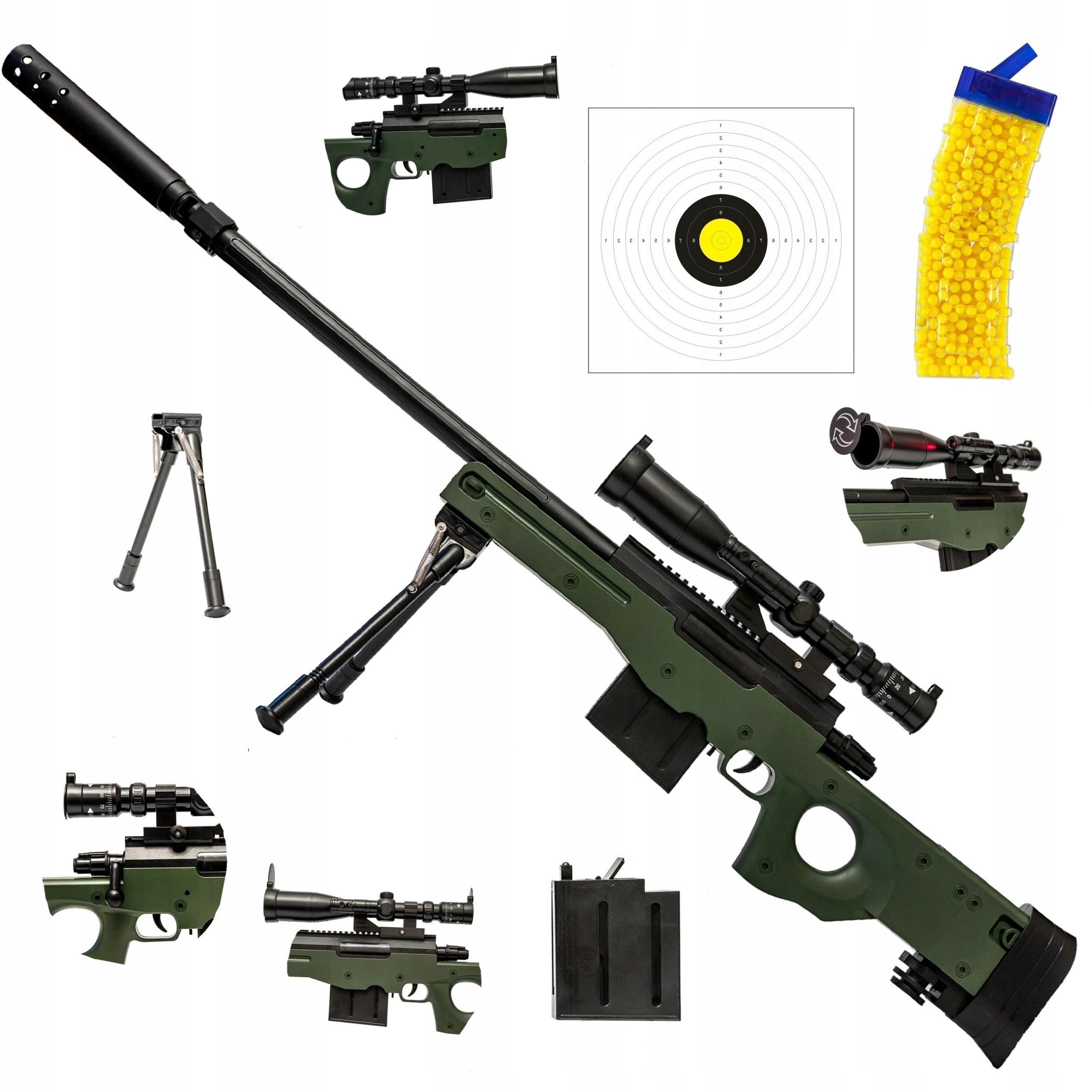 SNIPER RIFLE BALL GUN 108CM SCOPE +FREEBIES PLASTIC BALLS