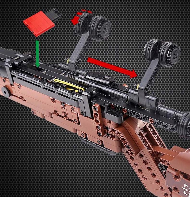 SNIPER RIFLE SET OF BLOCKS MAUSER 98K 1:1 BLOCKS TECHNIC MOULD KING Brand Mould King
