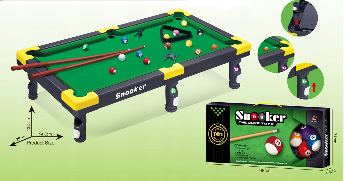SNOOKER FOR CHILDREN - MINI POOL TABLE EAN (GTIN) 5907195800543