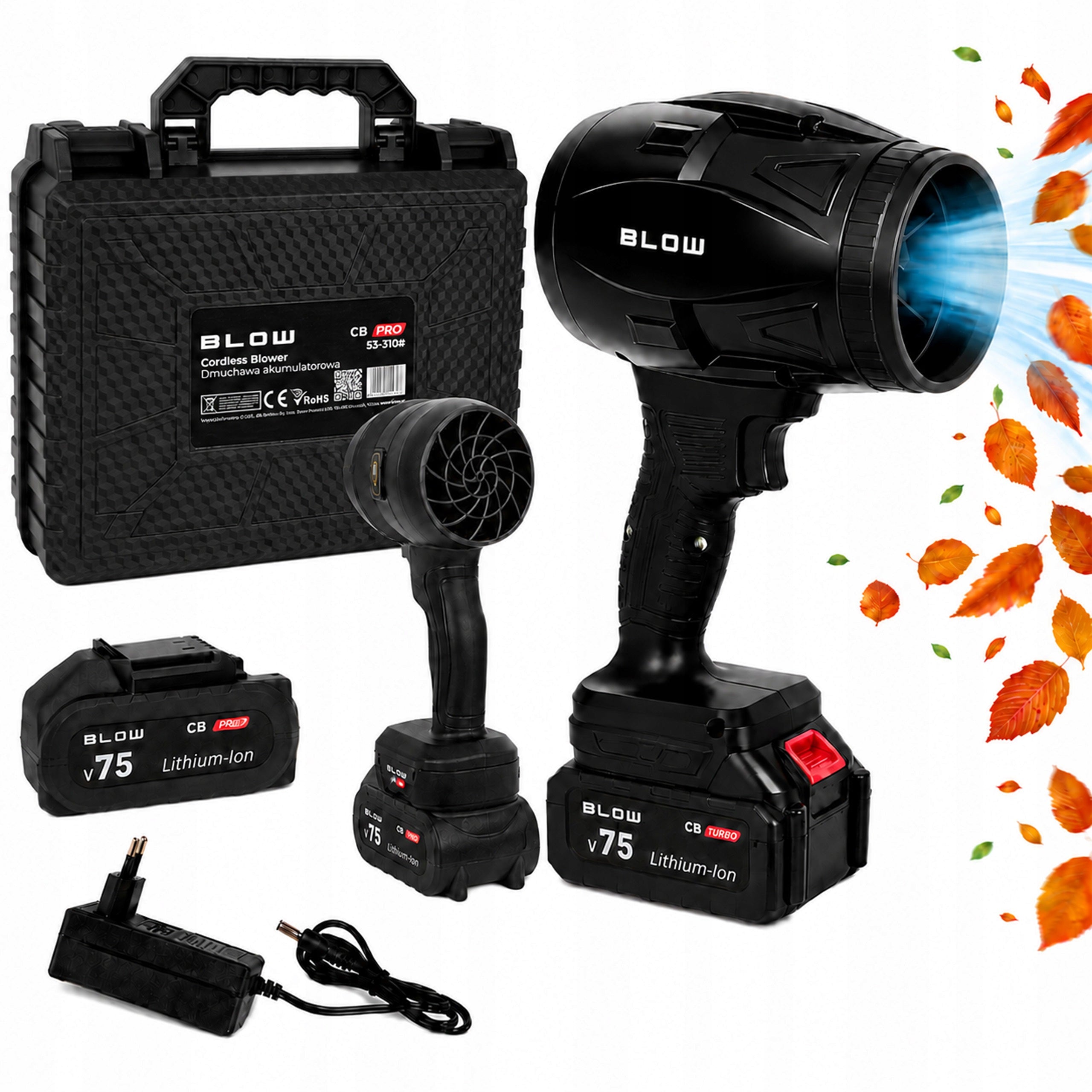 SNOW LEAF BLOWER CORDLESS TURBO POWERFUL 21V 2xAKU VACUUM CLEANER Packaging status original