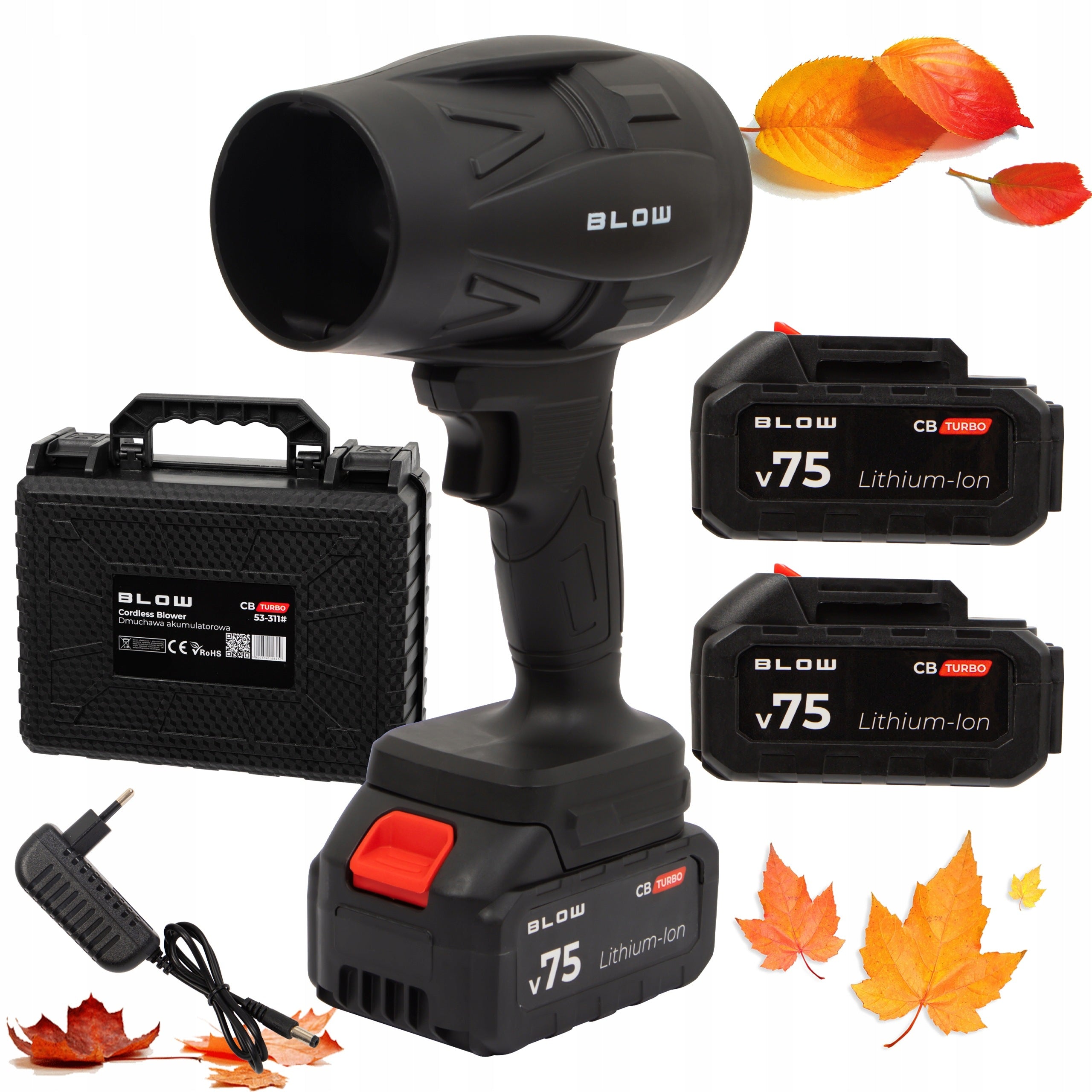 SNOW LEAF BLOWER CORDLESS TURBO POWERFUL 21V 2xAKU VACUUM CLEANER