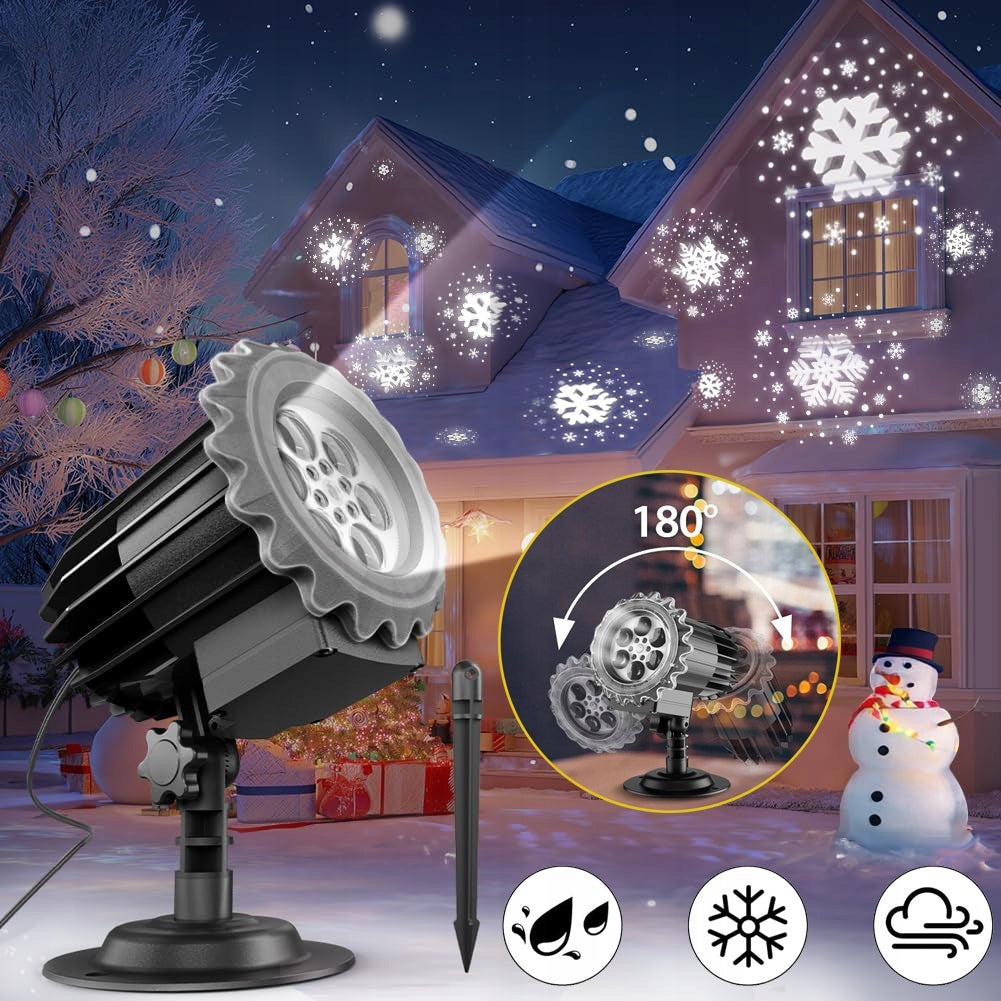 SNOWFLAKE PROJECTOR LAMP, 9W CHRISTMAS LIGHT PROJECTOR