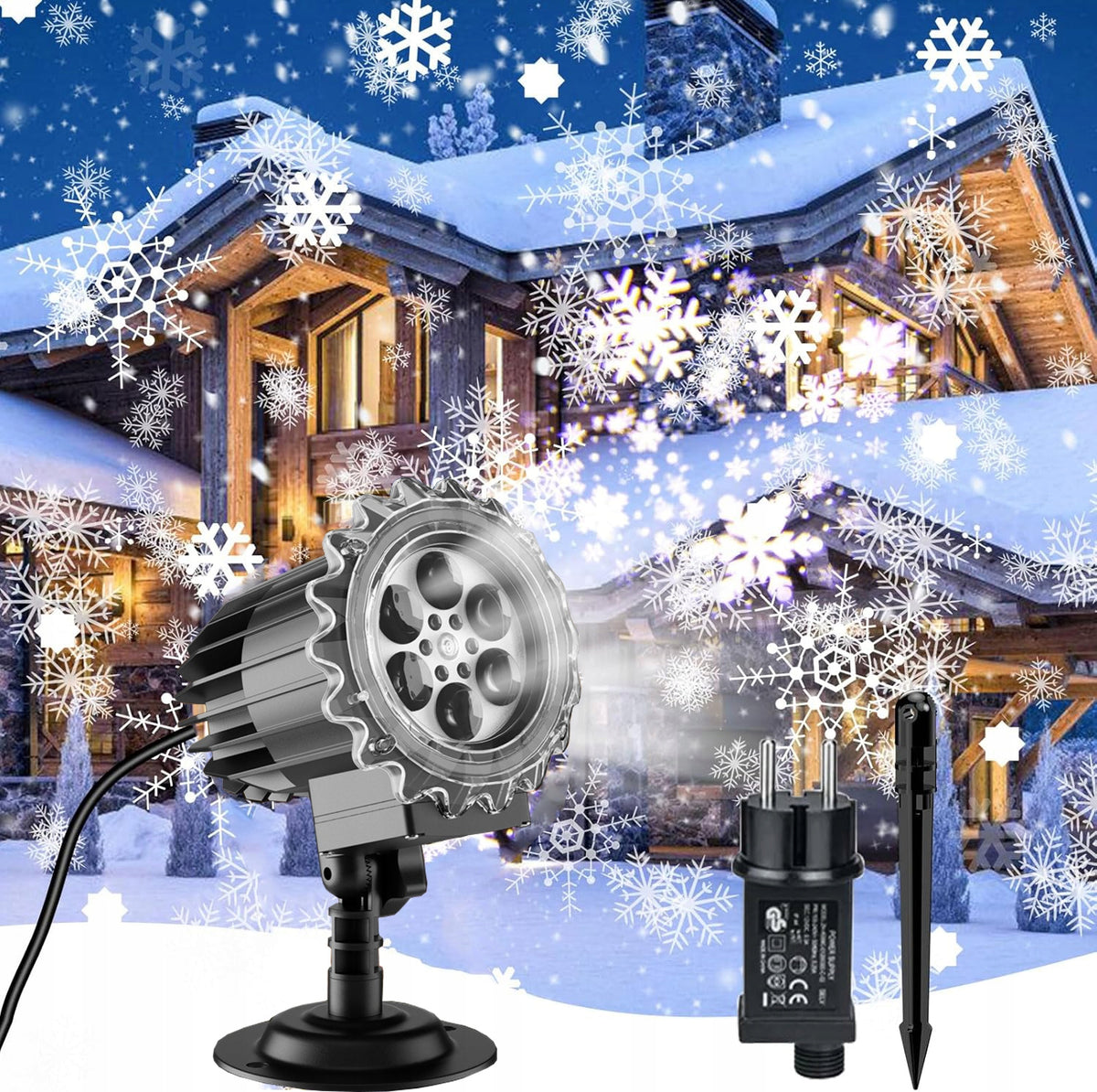 SNOWLIGHT, WATERPROOF LED LAMP, HALLOWEEN PROJECTION LAMP Packaging status original