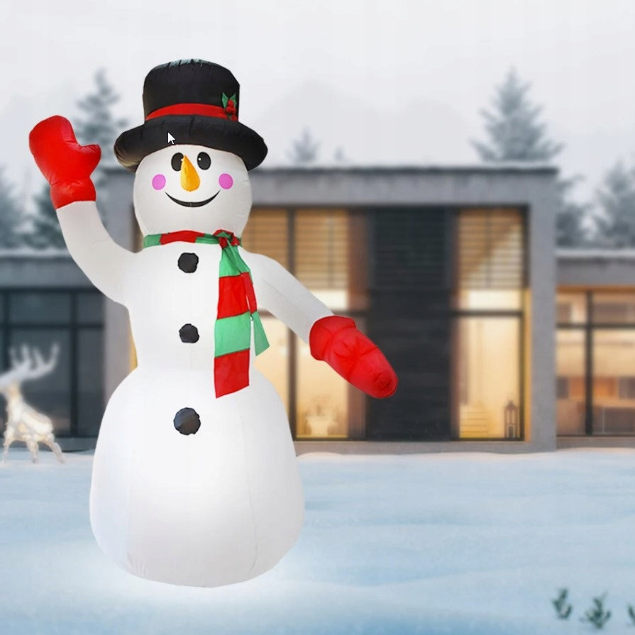 SNOWMAN INFLATABLE CHRISTMAS DECORATION LED GARDEN ORNAMENT 240 cm Brand Sevico
