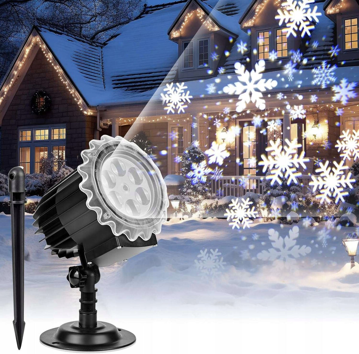 SNOWPRO 9W LED Super Bright Snowflakes Projector for Christmas