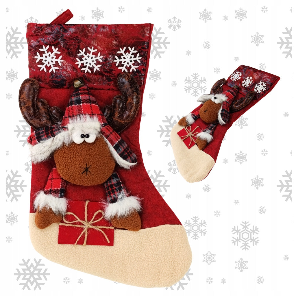 SOCK FOR FIREPLACE CHRISTMAS GIFT WINDOW DECORATION ORNAMENT LARGE 43cm