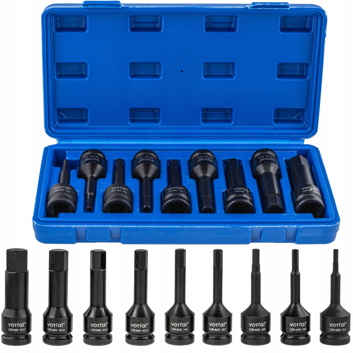 SOCKET IMPACT WRENCHES IMBUS HEX H4-H17 1/2 4-17M CRMO