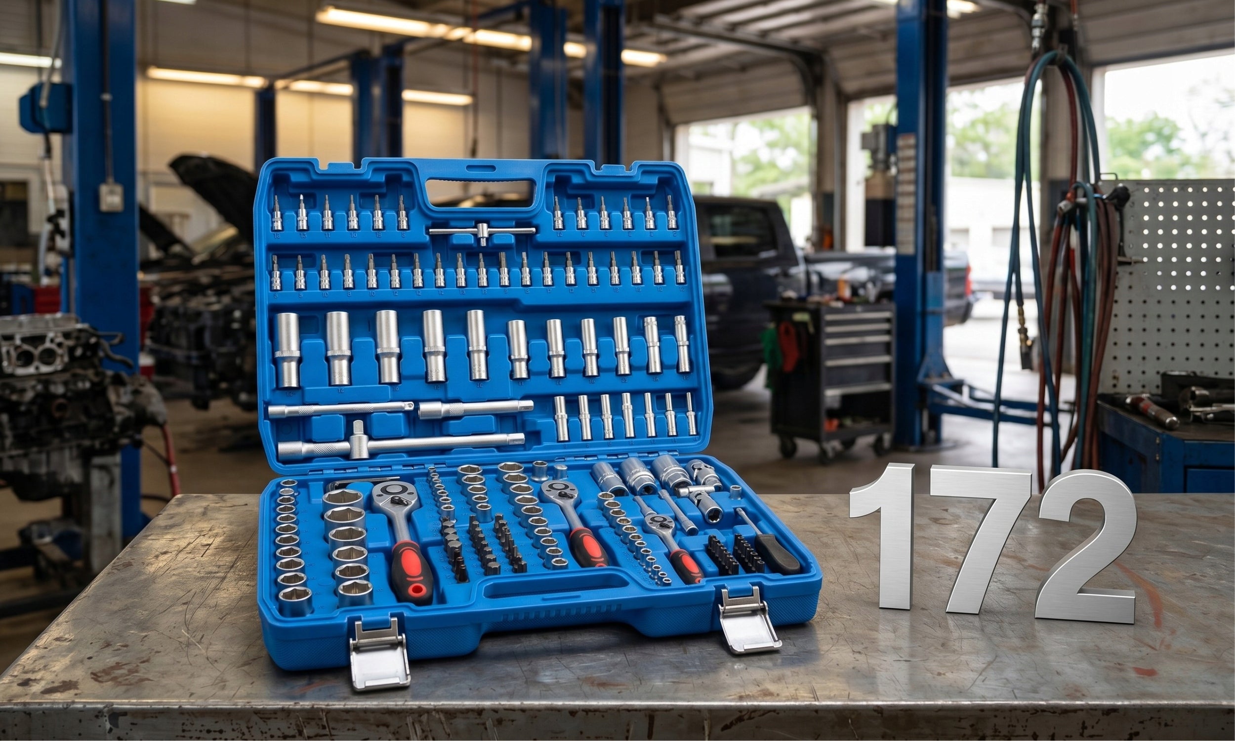 SOCKET WRENCH SET 172 EL 1/2 3/8 1/4 RATCHET SOCKET WRENCHES BITS Packaging status original