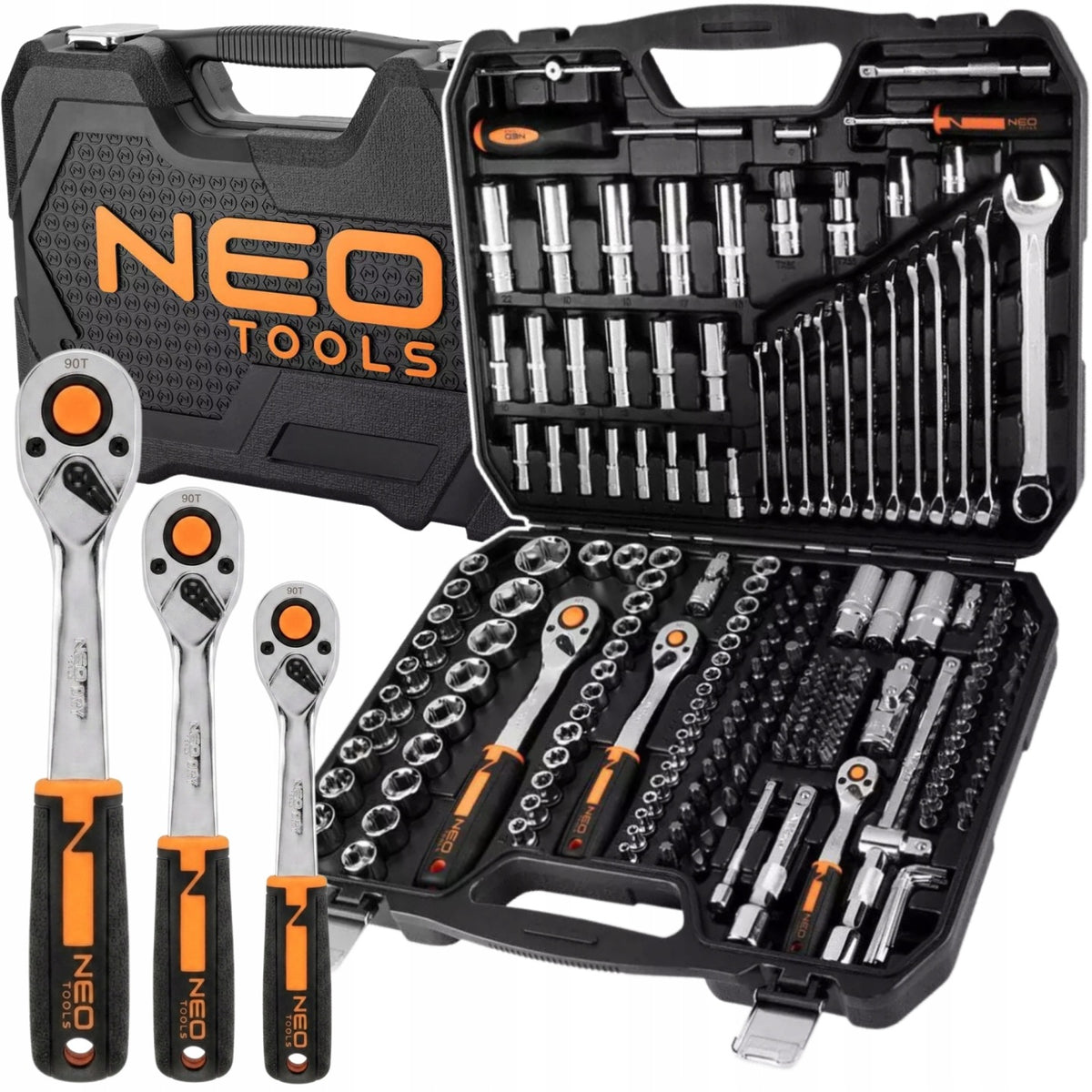 SOCKET WRENCH SET 219 EL. 1/2" 1/4" 3/8" LARGE PROFESSIONAL SET