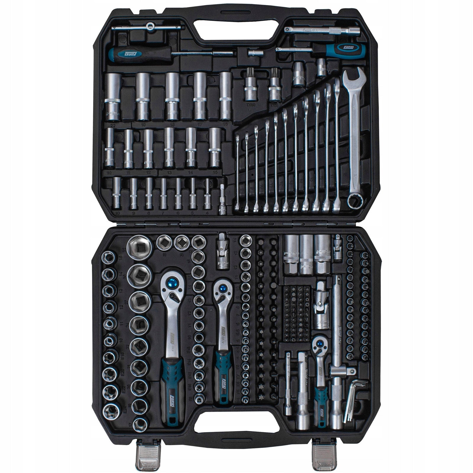 SOCKET WRENCH SET 219el. SUITCASE FARYS WRENCHES FLAT EYELET CAPS Manufacturer code FR2040