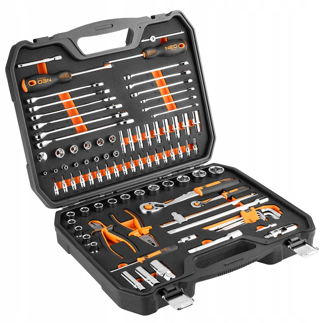 SOCKET WRENCH SET NEO TOOLS 1/2", 1/4", 95 PCS, CRV, EVA FOAM Brand NEO TOOLS