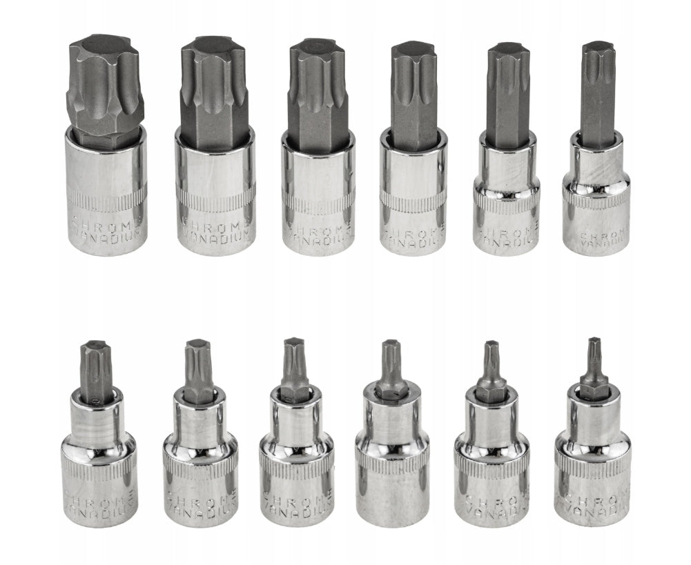 SOCKET WRENCH SET SOCKET WRENCHES TORX BIT T20-T100 1/2 12el Brand Vorfal