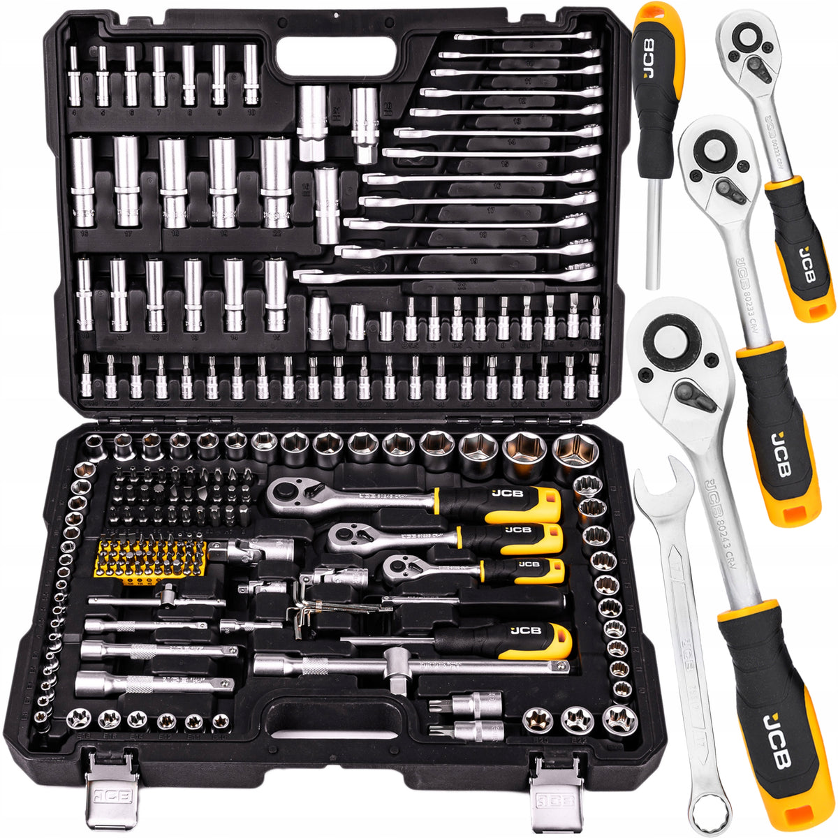 SOCKET WRENCH TOOL SET FLAT WRENCHES TORX SOCKETS JCB 216EL