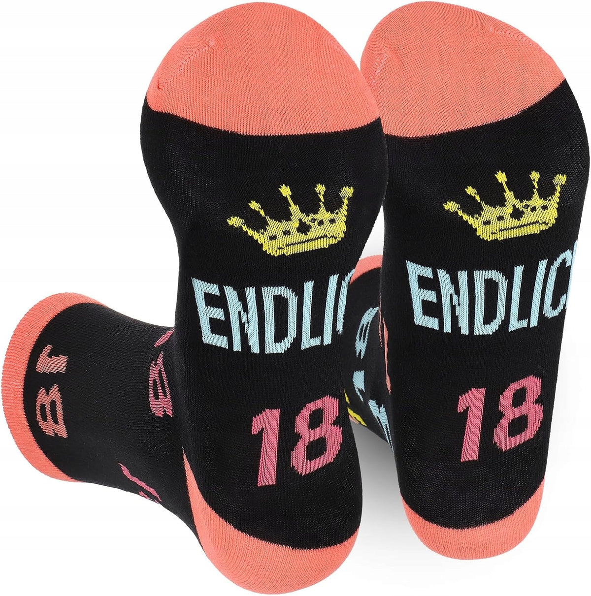 SOCKS 2 PAIRS COTTON BIRTHDAY GIFT FOR GIRLS MODERN COLORFUL