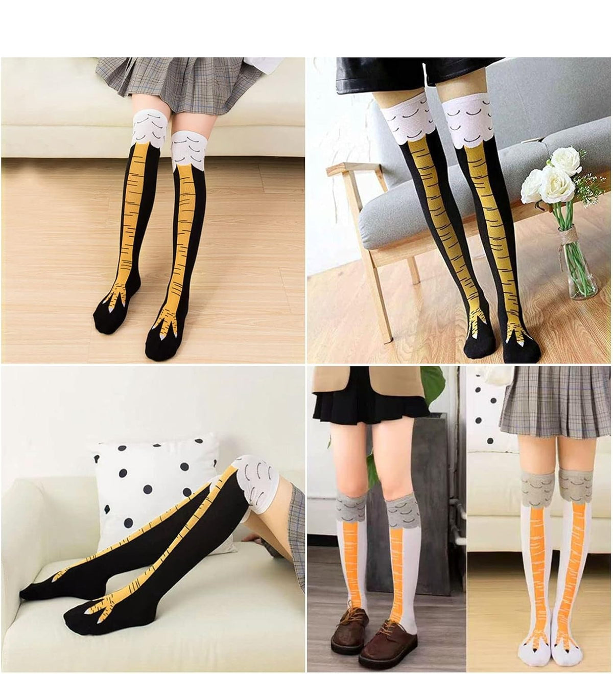 SOCKS 2 PIECES CROW'S FEET CARTOON KNITTED FUNNY WARM Manufacturer code 5908107841265