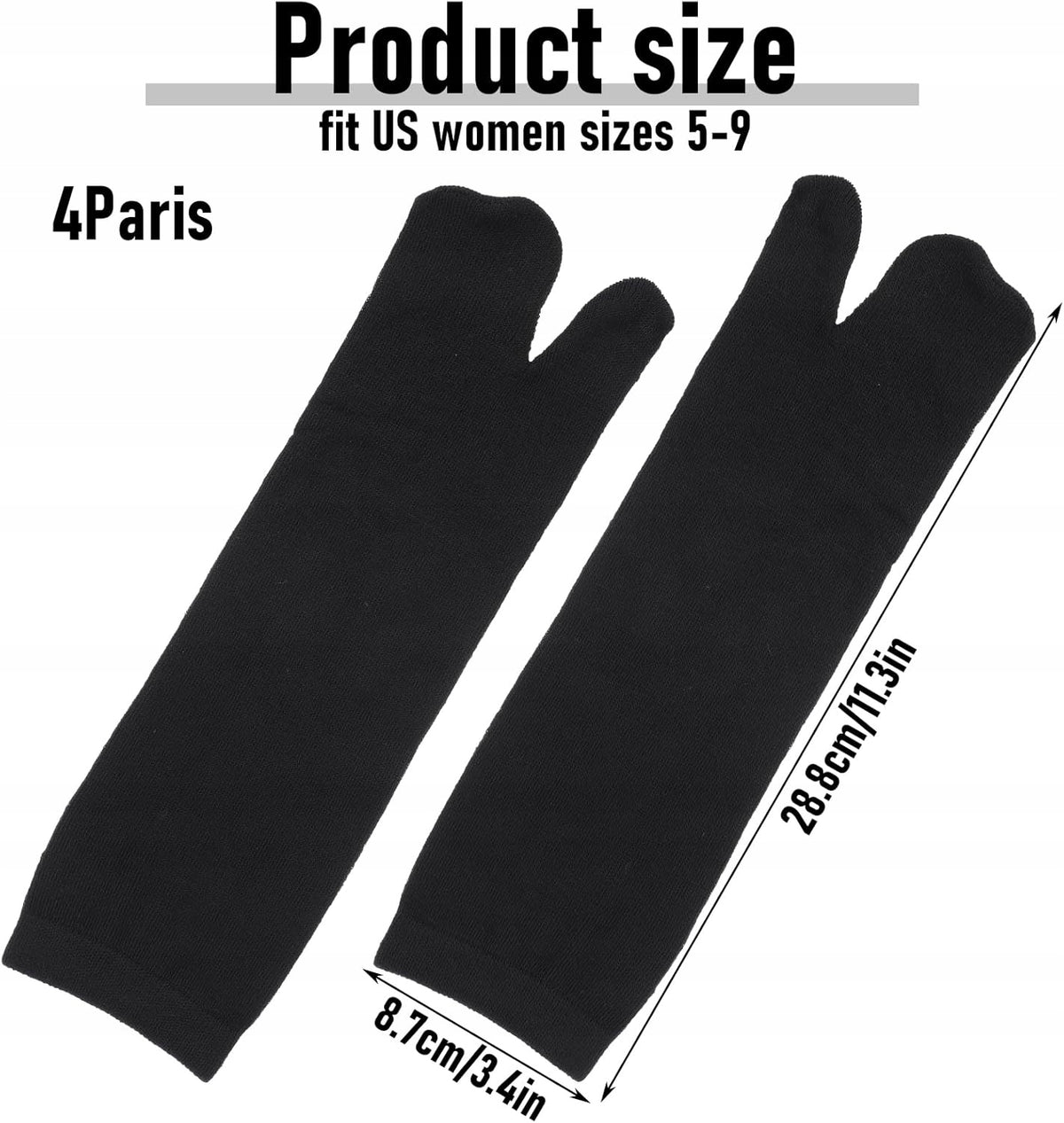 SOCKS 4 PAIRS TABI SLIT TOES FLIP-FLOPS LOW UNISEX MANY FEATURES Brand no brand