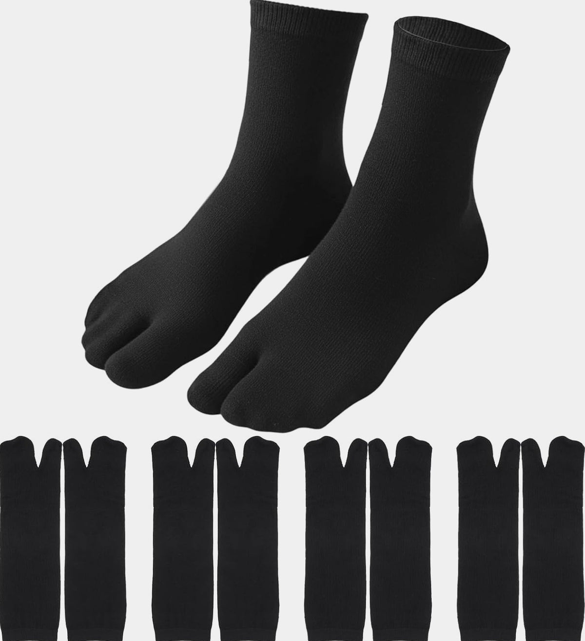 SOCKS 4 PAIRS TABI SLIT TOES FLIP-FLOPS LOW UNISEX MANY FEATURES