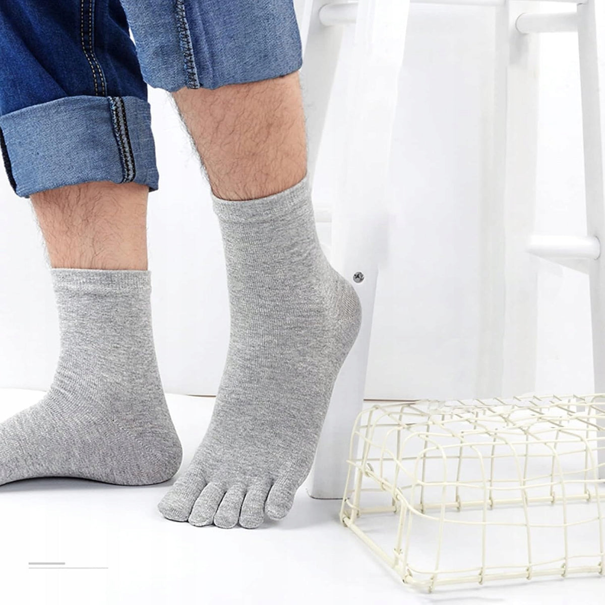 SOCKS 5 PAIRS TOE STOP POLYESTER COTTON MEN'S FITNESS SPORT Brand no brand