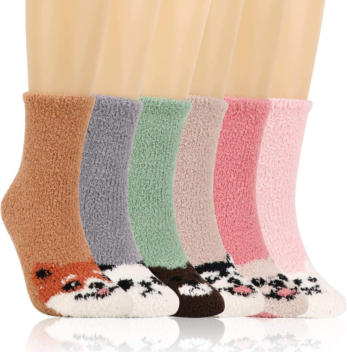 SOCKS 6 PAIRS FLUFFY THICK WINTER WARM FOR HOME SLEEPING