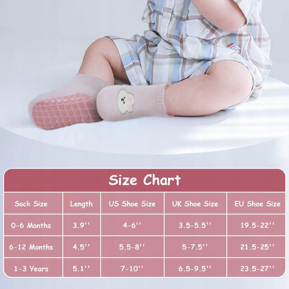 SOCKS 6 PAIRS NON-SLIP CHILDREN'S COTTON SOFT MEDIUM THREE Brand no brand