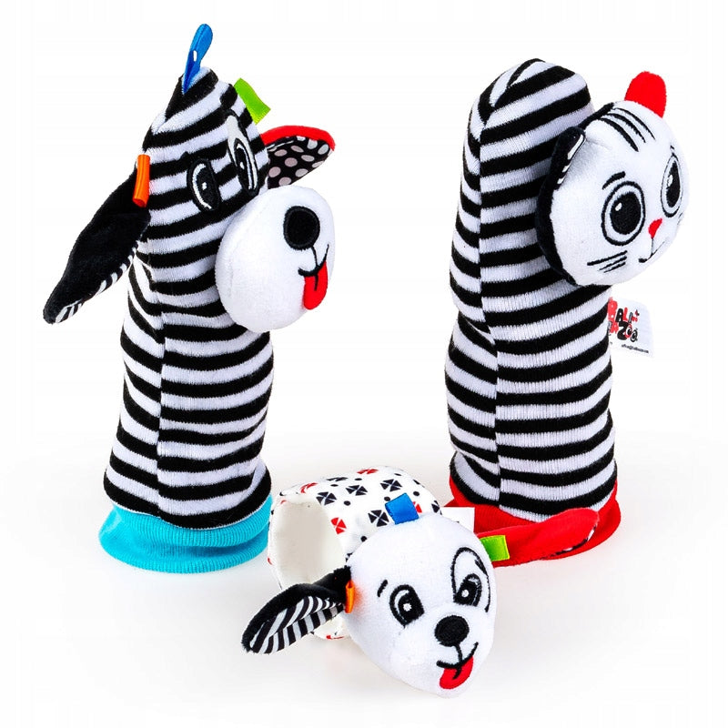 SOCKS AND RATTLE ON THE HANDLE BALIBAZOO 82249 Packaging status original