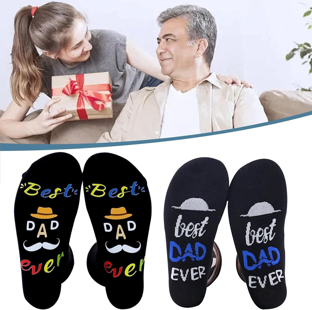 SOCKS GOOD SET FOR MAN HUMOROUS BLACK GRANDFATHER DAD Brand no brand