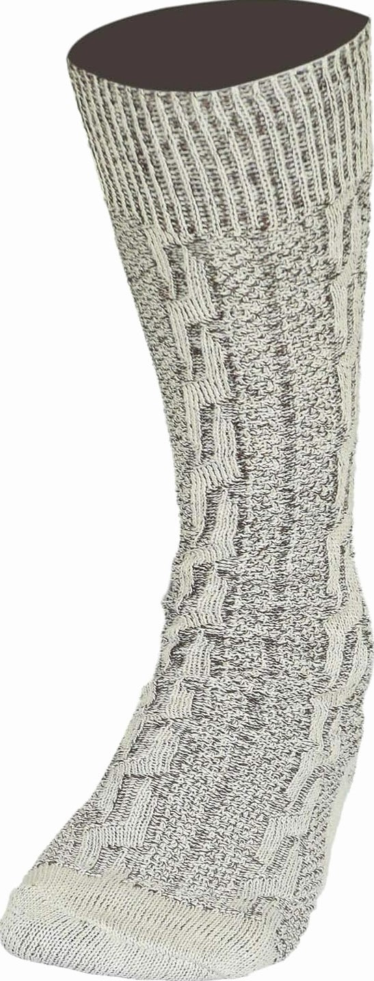SOCKS POSITIVE KNEE-HIGH COTTON RUSTIC LONG GREY 2 PIECES