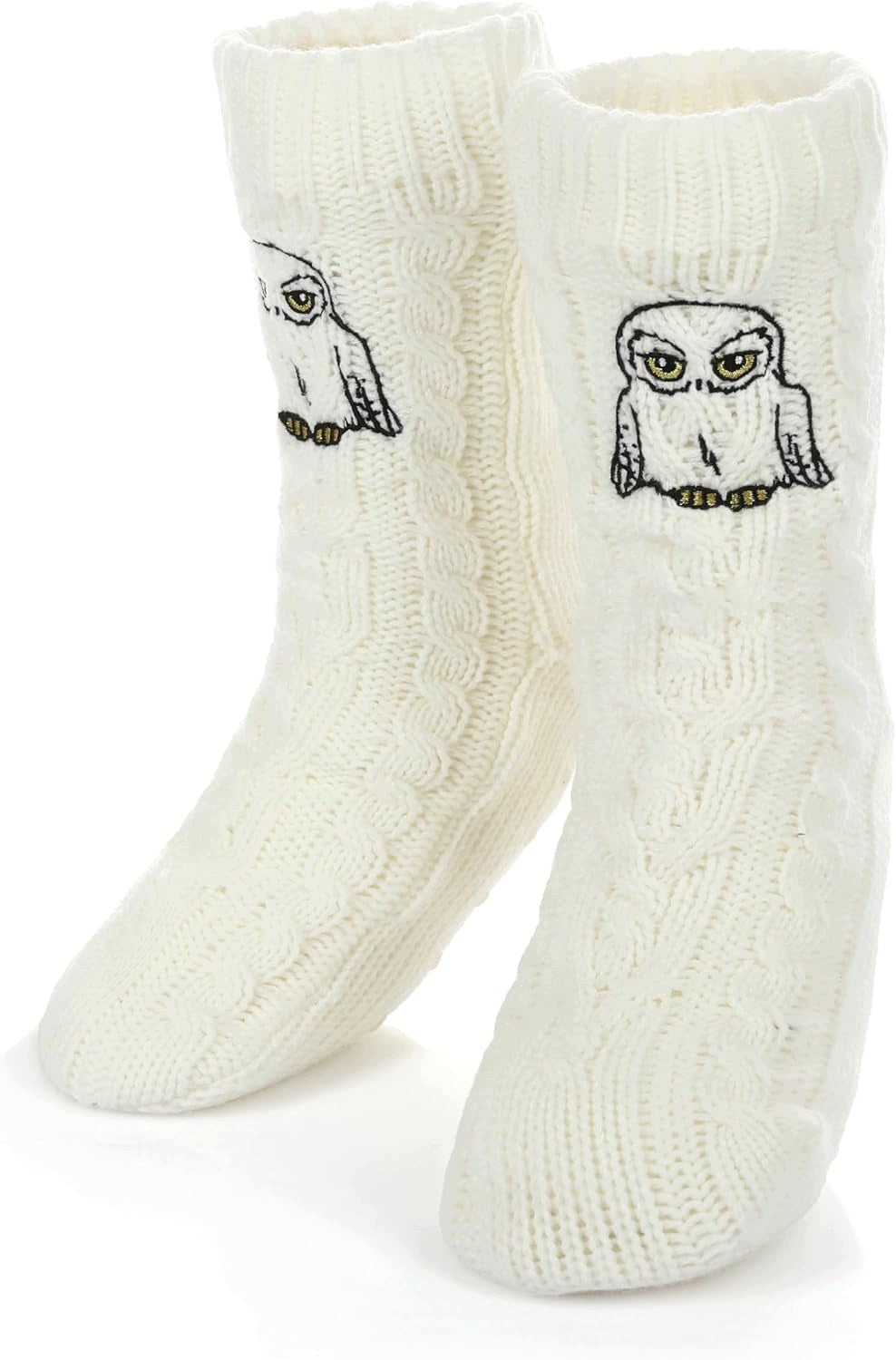 SOCKS TRUE_TO_SIZE WARM WHITE FLUFFY NON-SLIP STOPPERS COMFORTABLE
